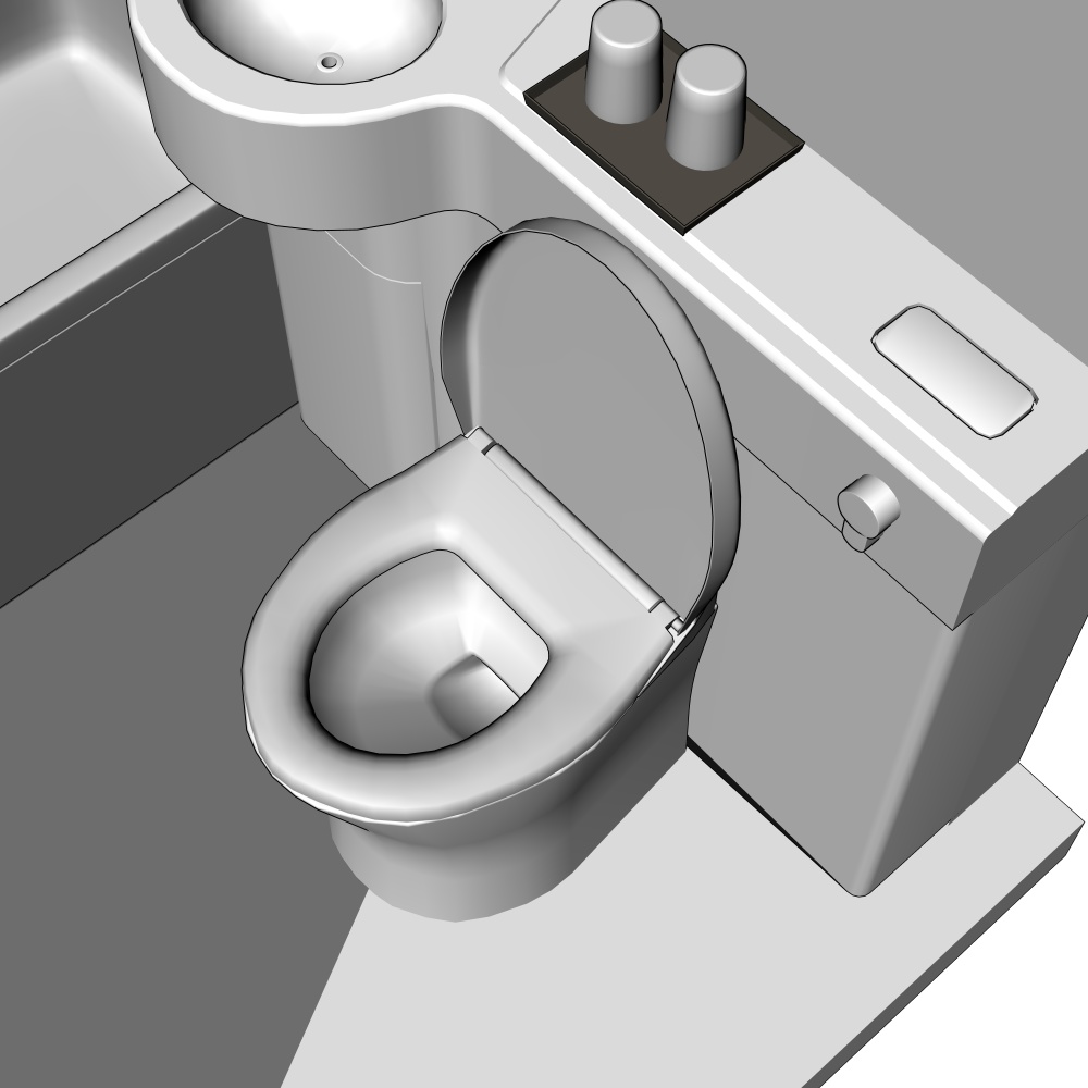 3Dユニットバス・トイレ(CLIPSTUDIOPAINT用)