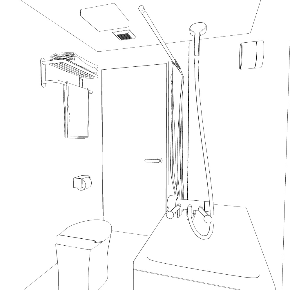 3Dユニットバス・トイレ(CLIPSTUDIOPAINT用)