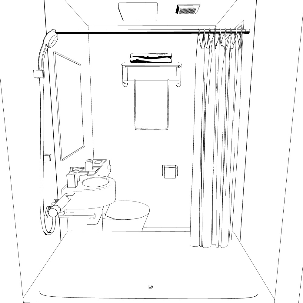 3Dユニットバス・トイレ(CLIPSTUDIOPAINT用)