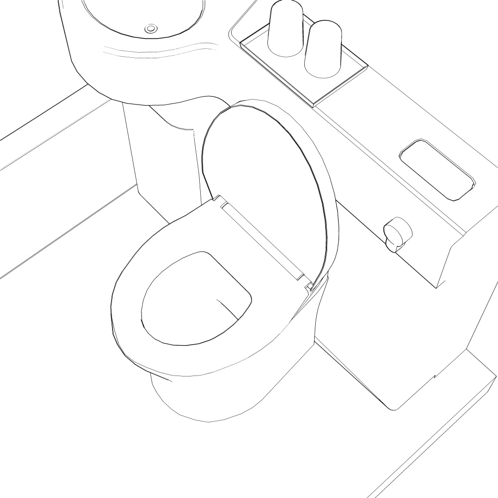 3Dユニットバス・トイレ(CLIPSTUDIOPAINT用)