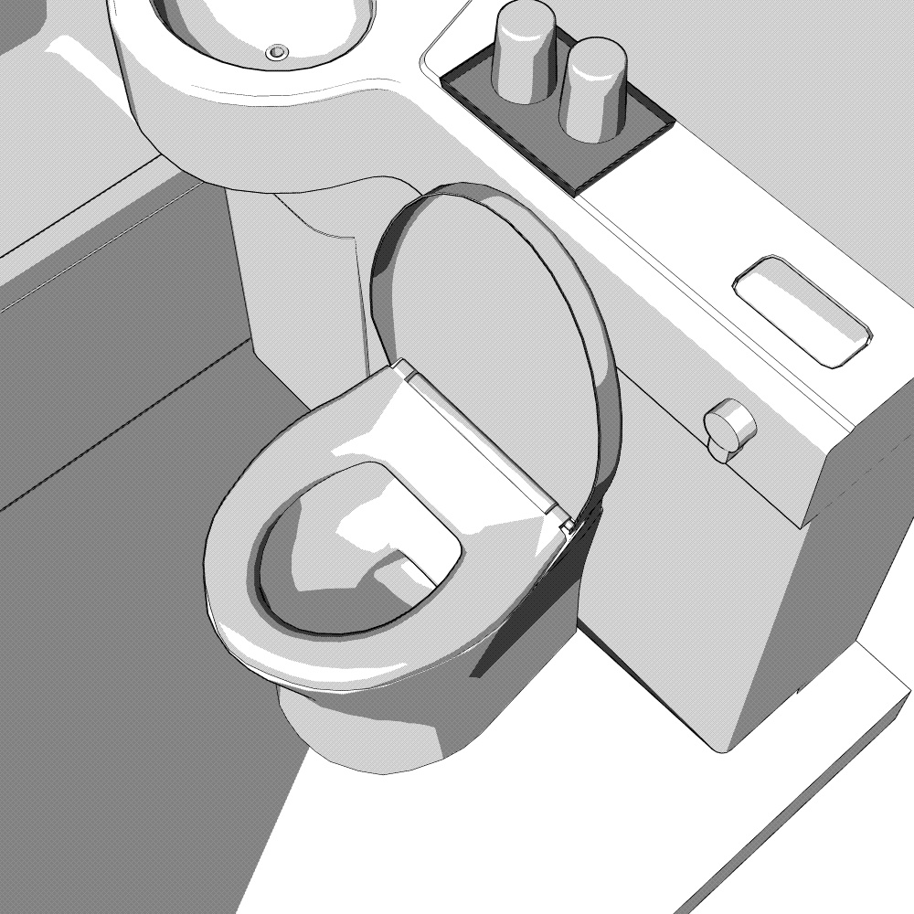 3Dユニットバス・トイレ(CLIPSTUDIOPAINT用)