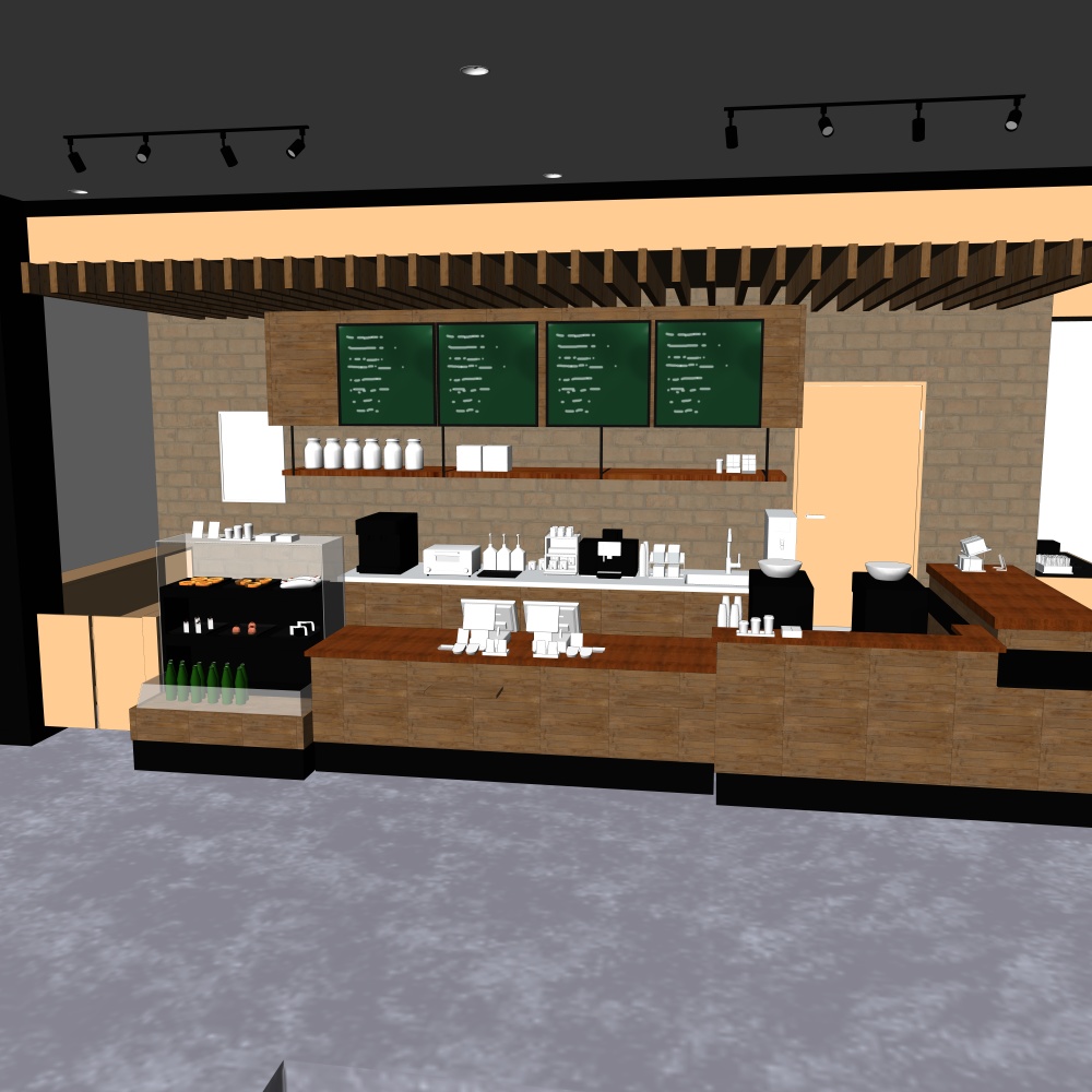 3Dカフェ・喫茶店(CLIPSTUDIOPAINT用)