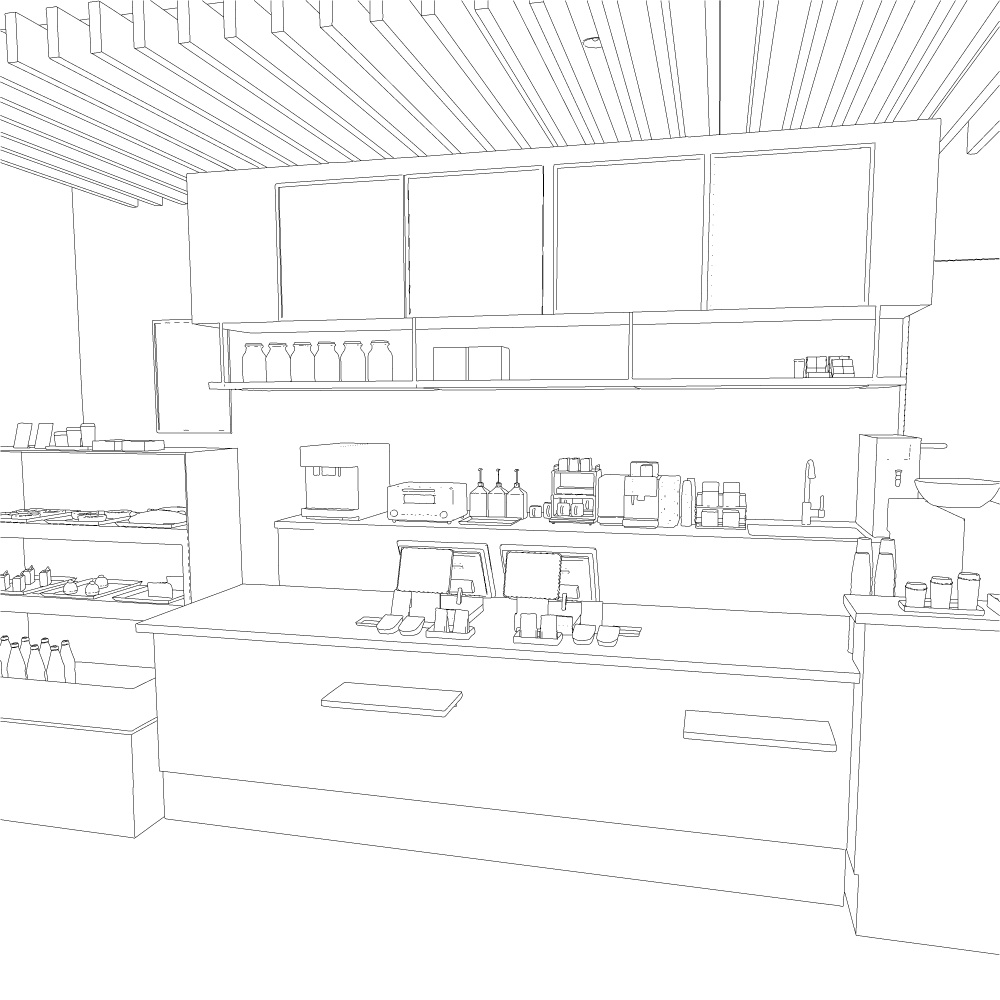 3Dカフェ・喫茶店(CLIPSTUDIOPAINT用)