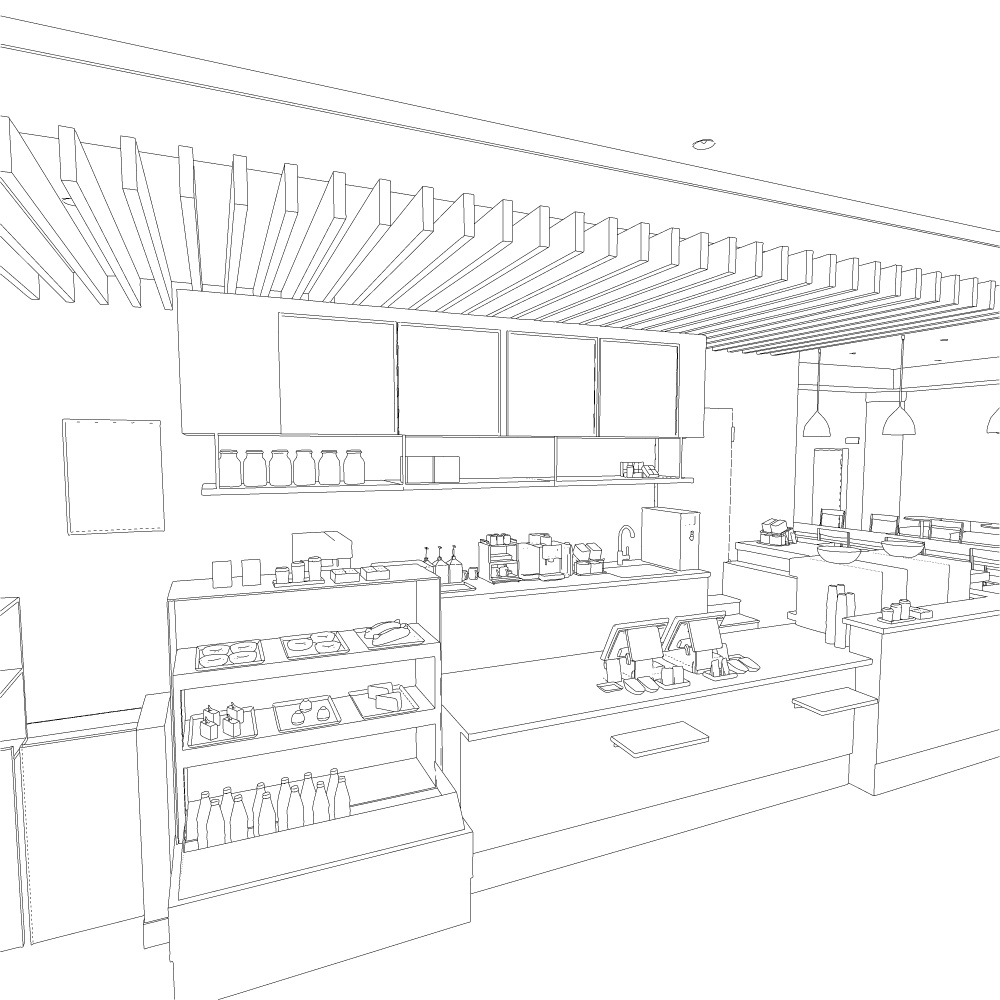 3Dカフェ・喫茶店(CLIPSTUDIOPAINT用)