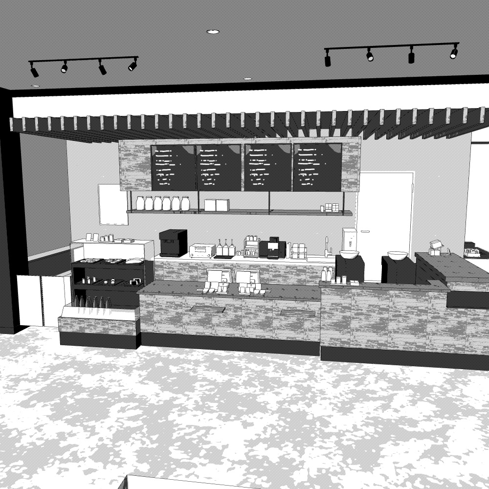 3Dカフェ・喫茶店(CLIPSTUDIOPAINT用)