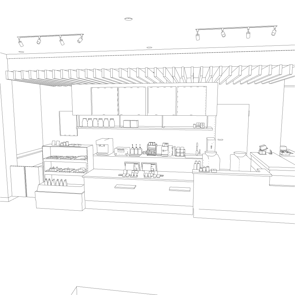 3Dカフェ・喫茶店(CLIPSTUDIOPAINT用)