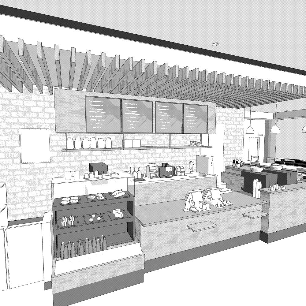 3Dカフェ・喫茶店(CLIPSTUDIOPAINT用)