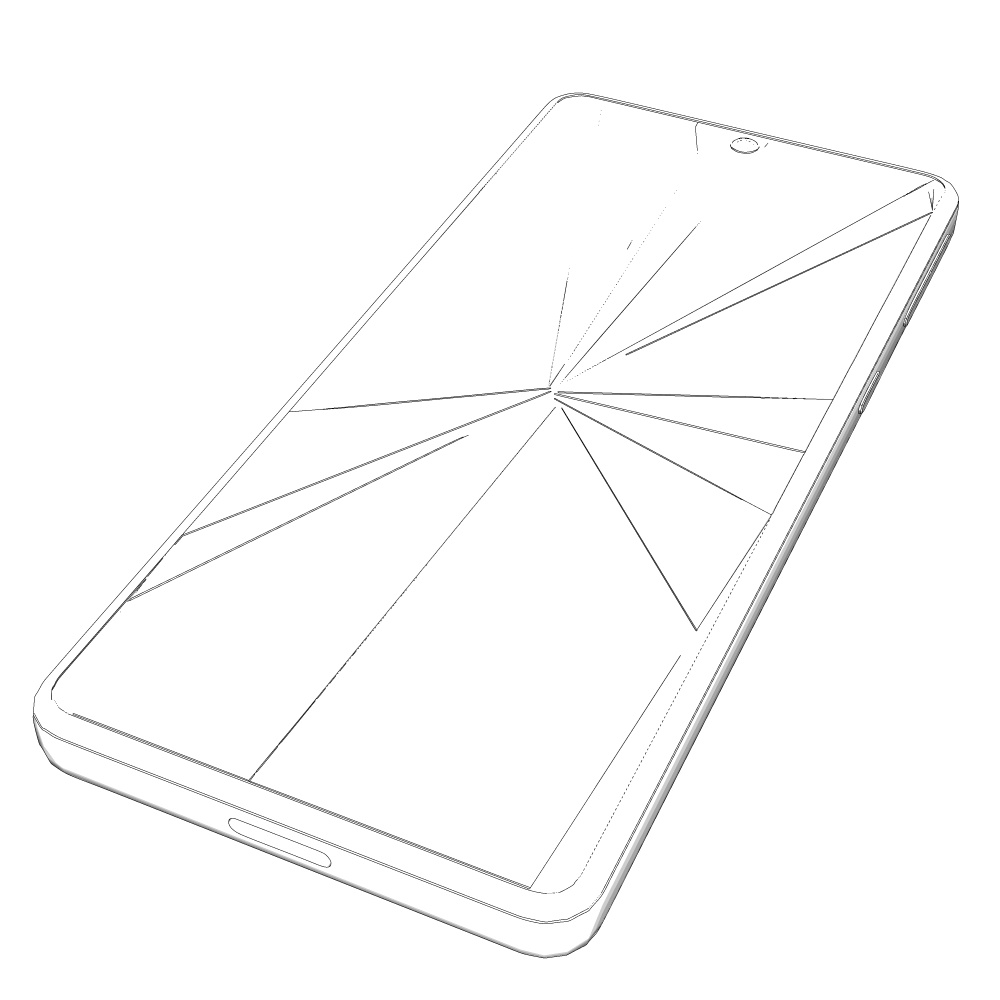 3Dスマートフォン(画面割れ)