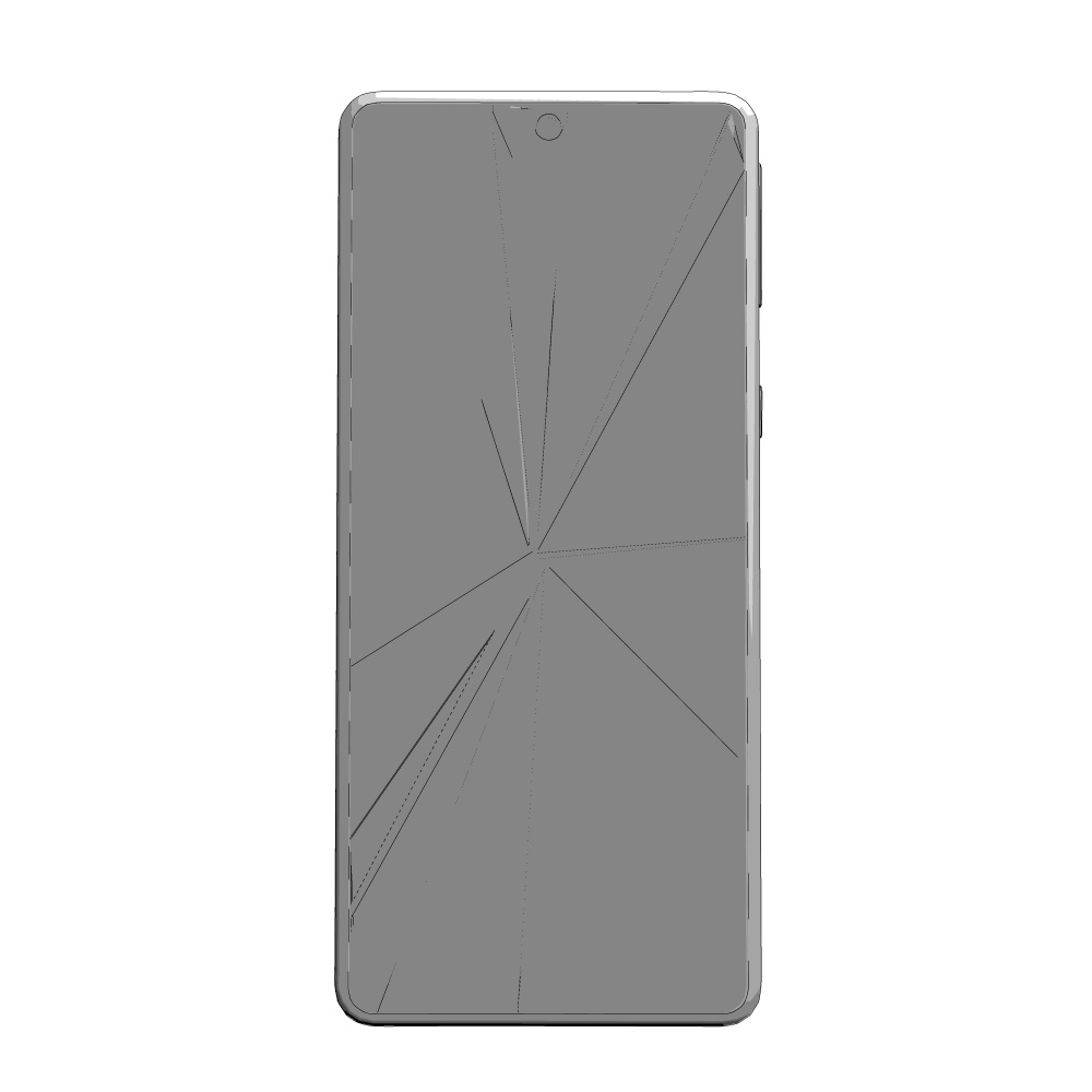 3Dスマートフォン(画面割れ)