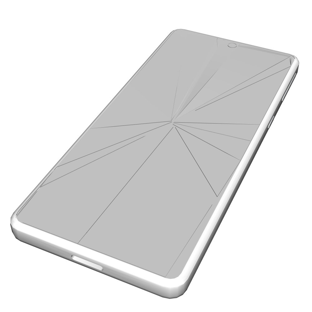 3Dスマートフォン(画面割れ)