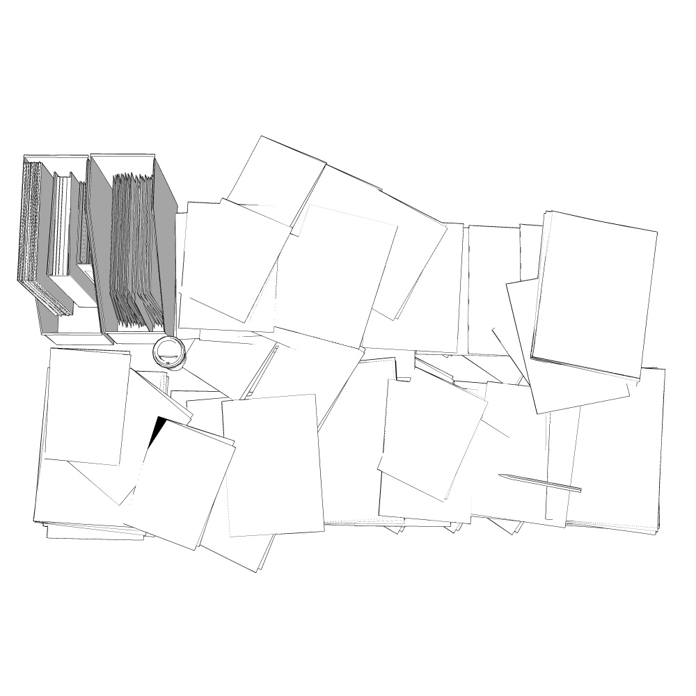 3D散らかしセット(紙の山)