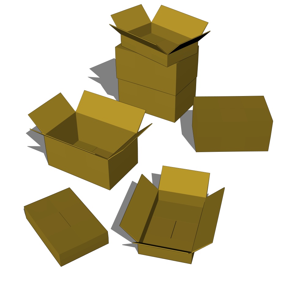 3Dダンボール(大小開閉4種類)