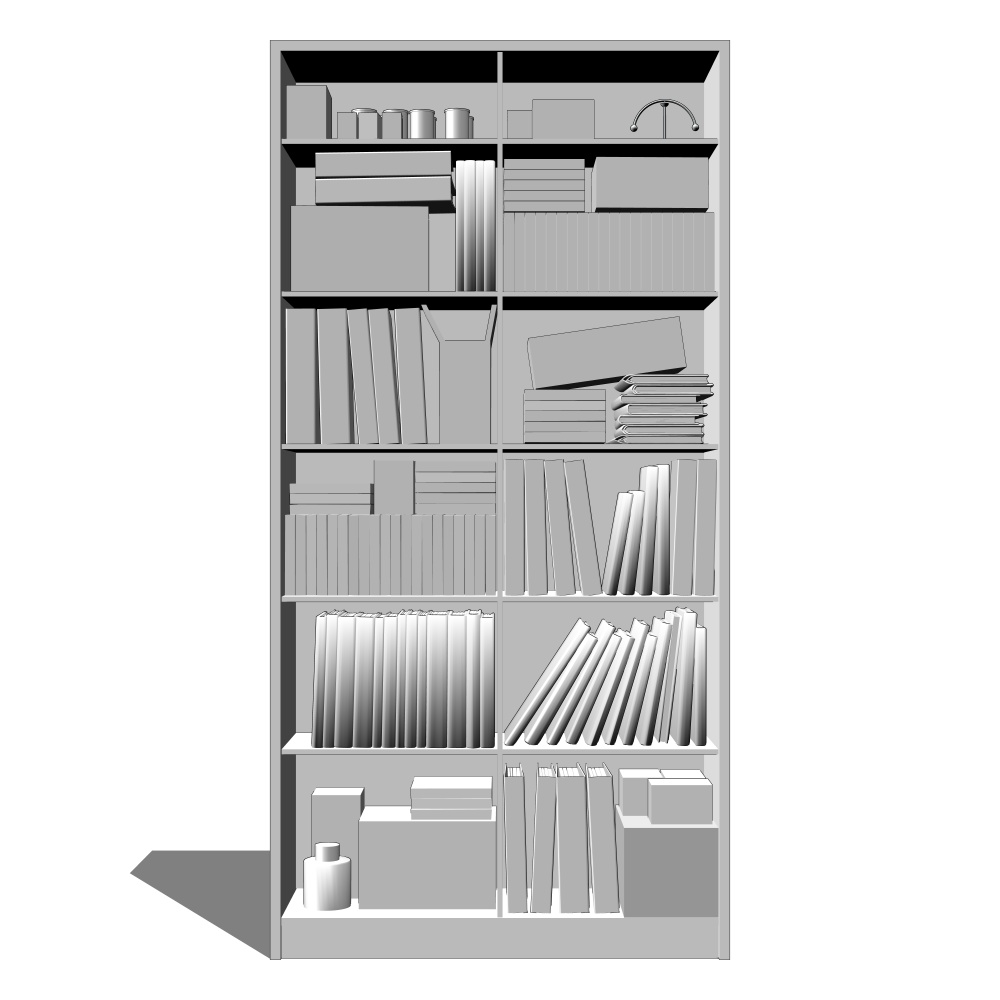 3D_本棚(乱雑)