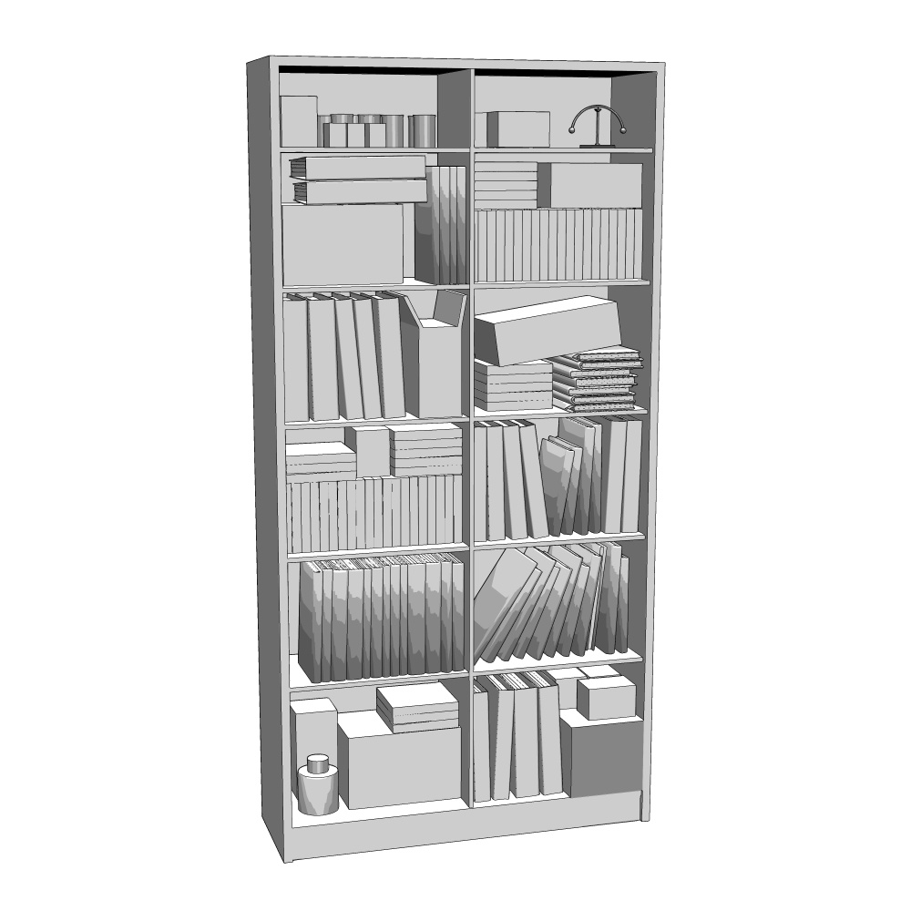 3D_本棚(乱雑)