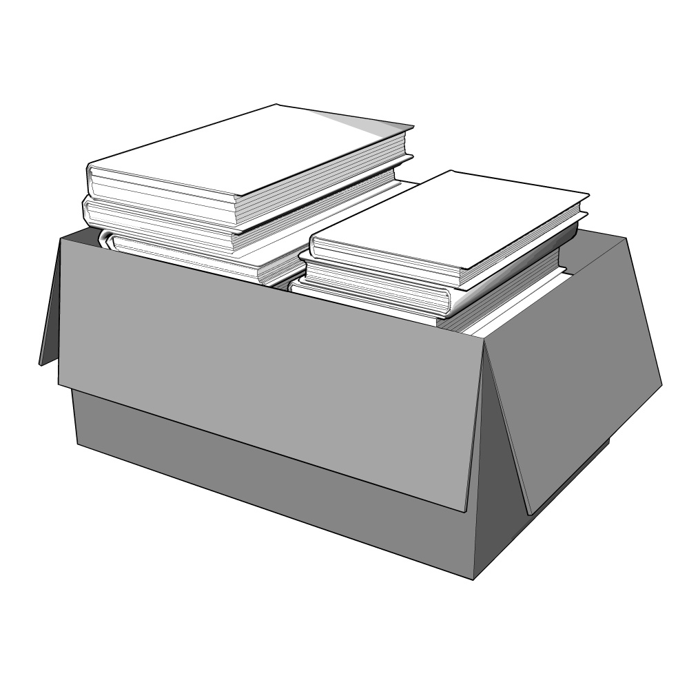 3D_本が詰まったダンボール
