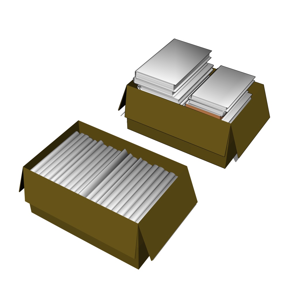 3D_本が詰まったダンボール