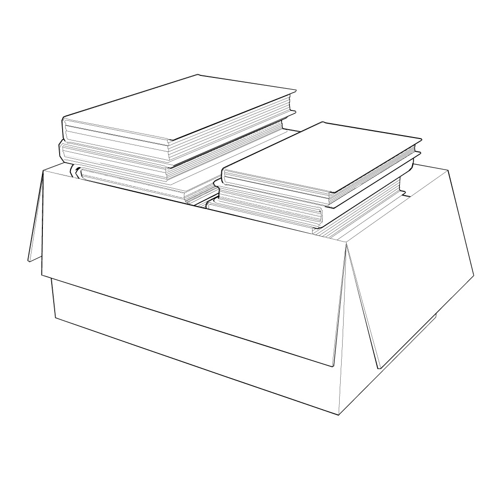 3D_本が詰まったダンボール