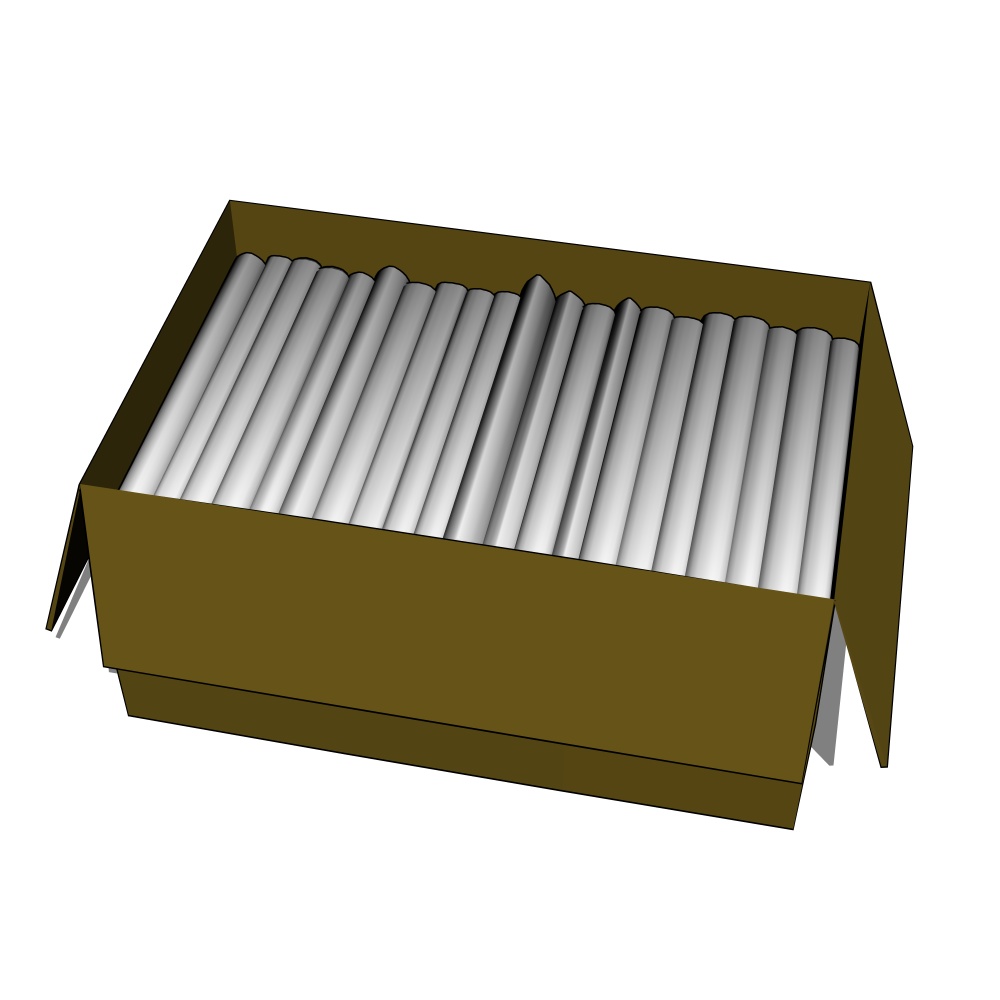 3D_本が詰まったダンボール