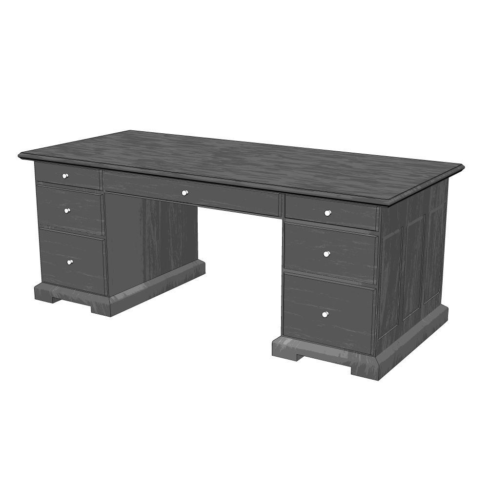 3D_エラい人のデスク