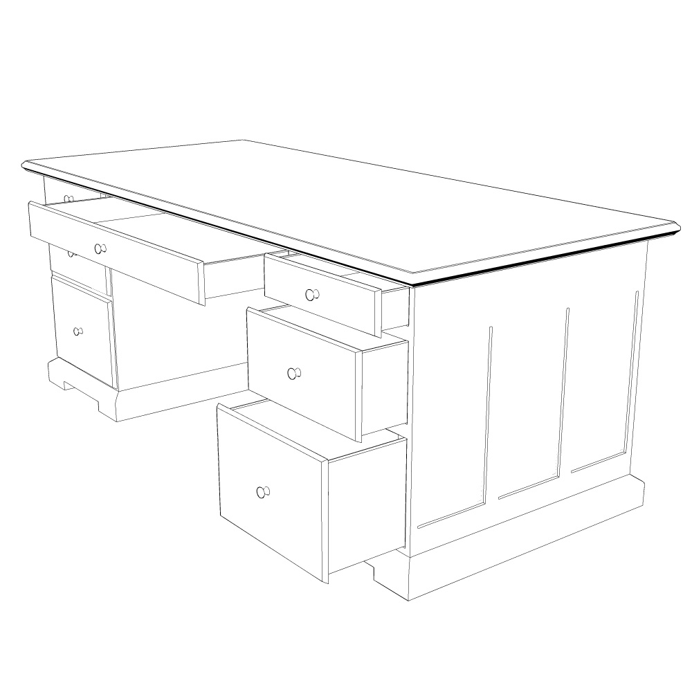 3D_エラい人のデスク