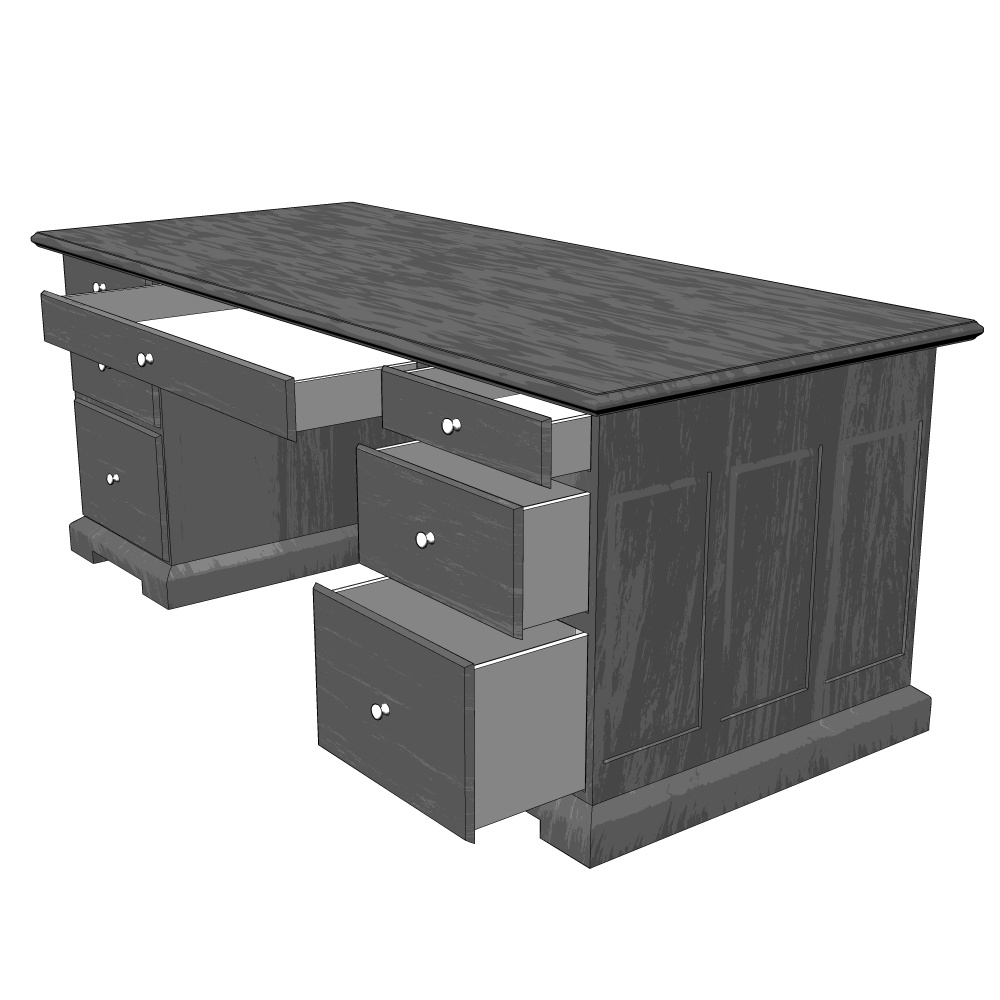 3D_エラい人のデスク