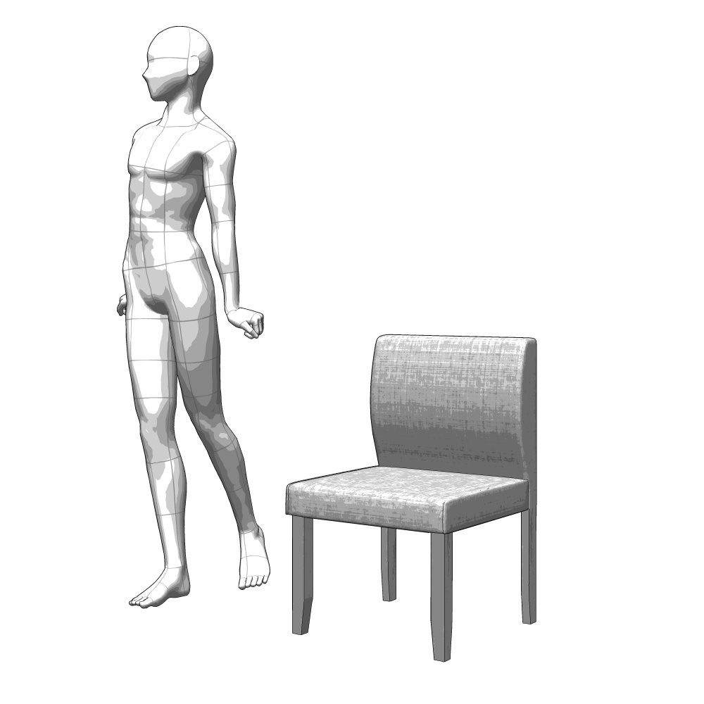 3D_リビングチェア