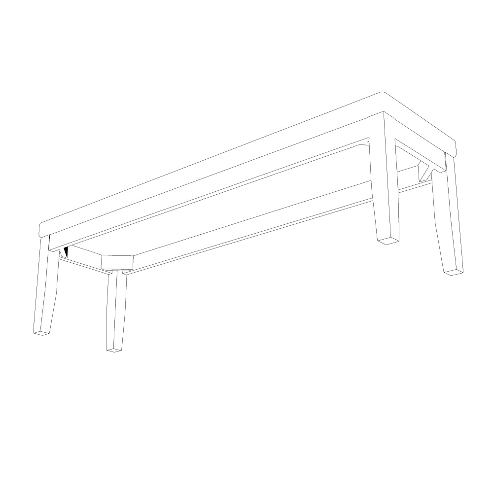 3D_リビングベンチ【クリスタ用素材】