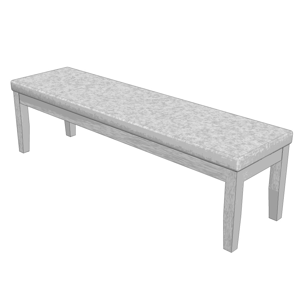 3D_リビングベンチ【クリスタ用素材】