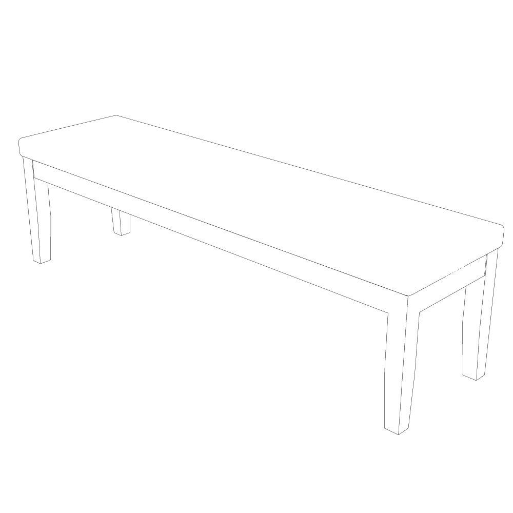 3D_リビングベンチ【クリスタ用素材】