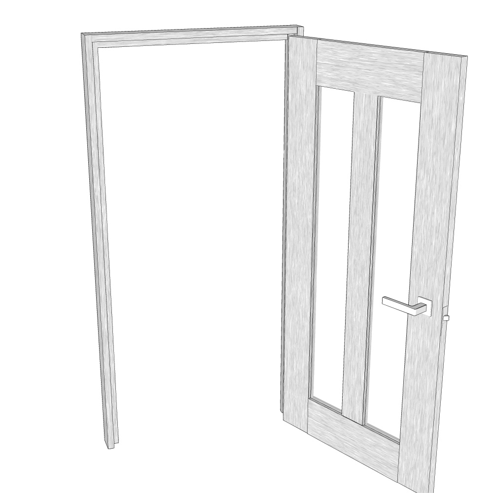 3D_リビングドア【クリスタ用素材】