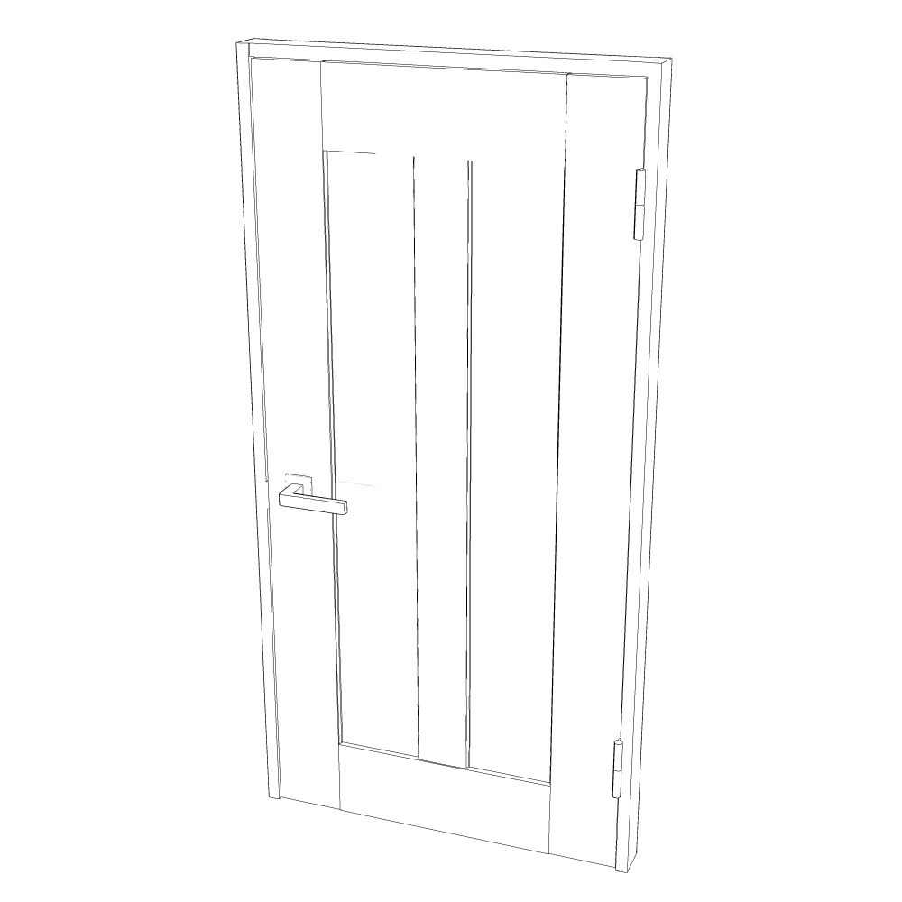 3D_リビングドア【クリスタ用素材】