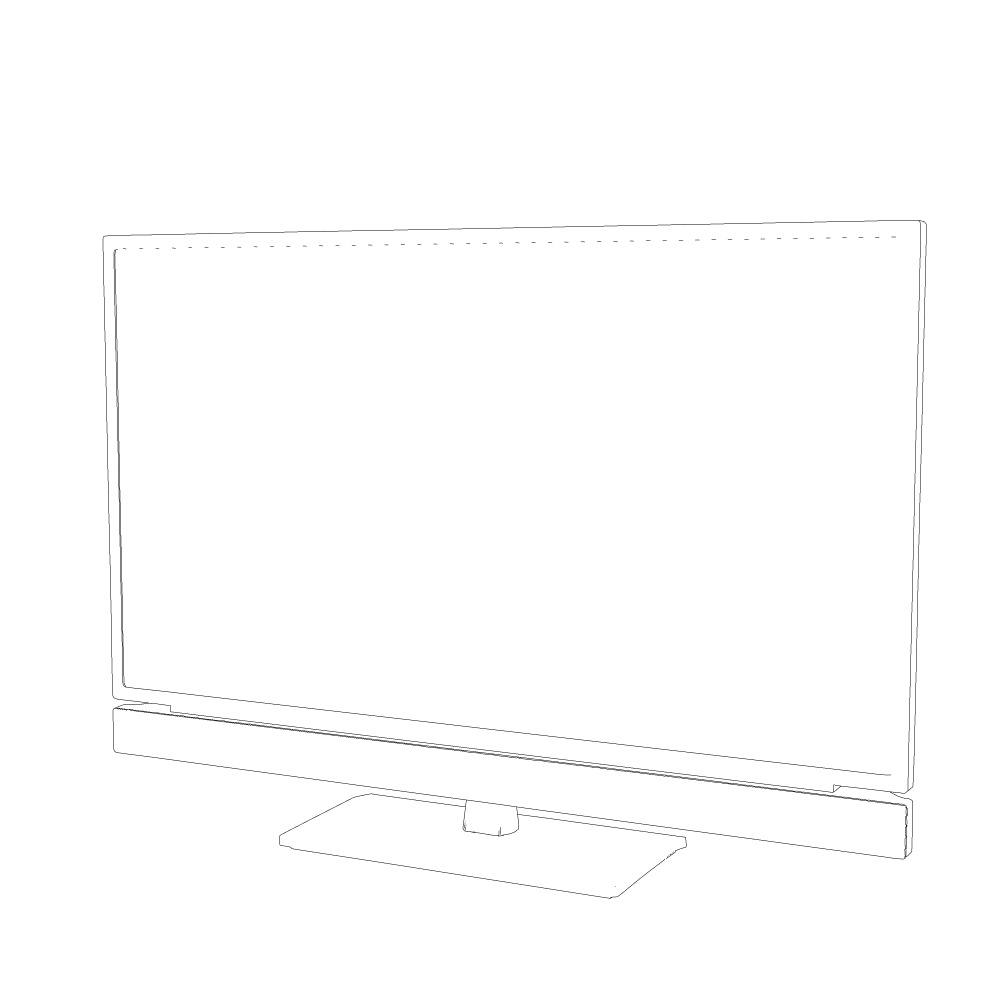 3D_テレビ(32インチ)【クリスタ用素材】