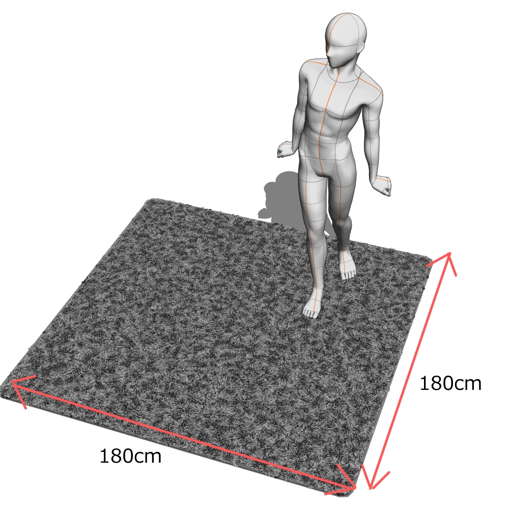3D_ラグマット(四角)【クリスタ用素材】