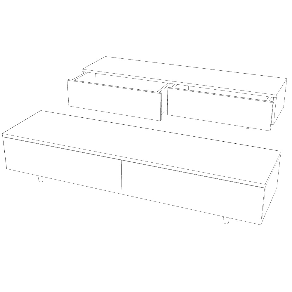 3D_テレビ台【クリスタ用素材】