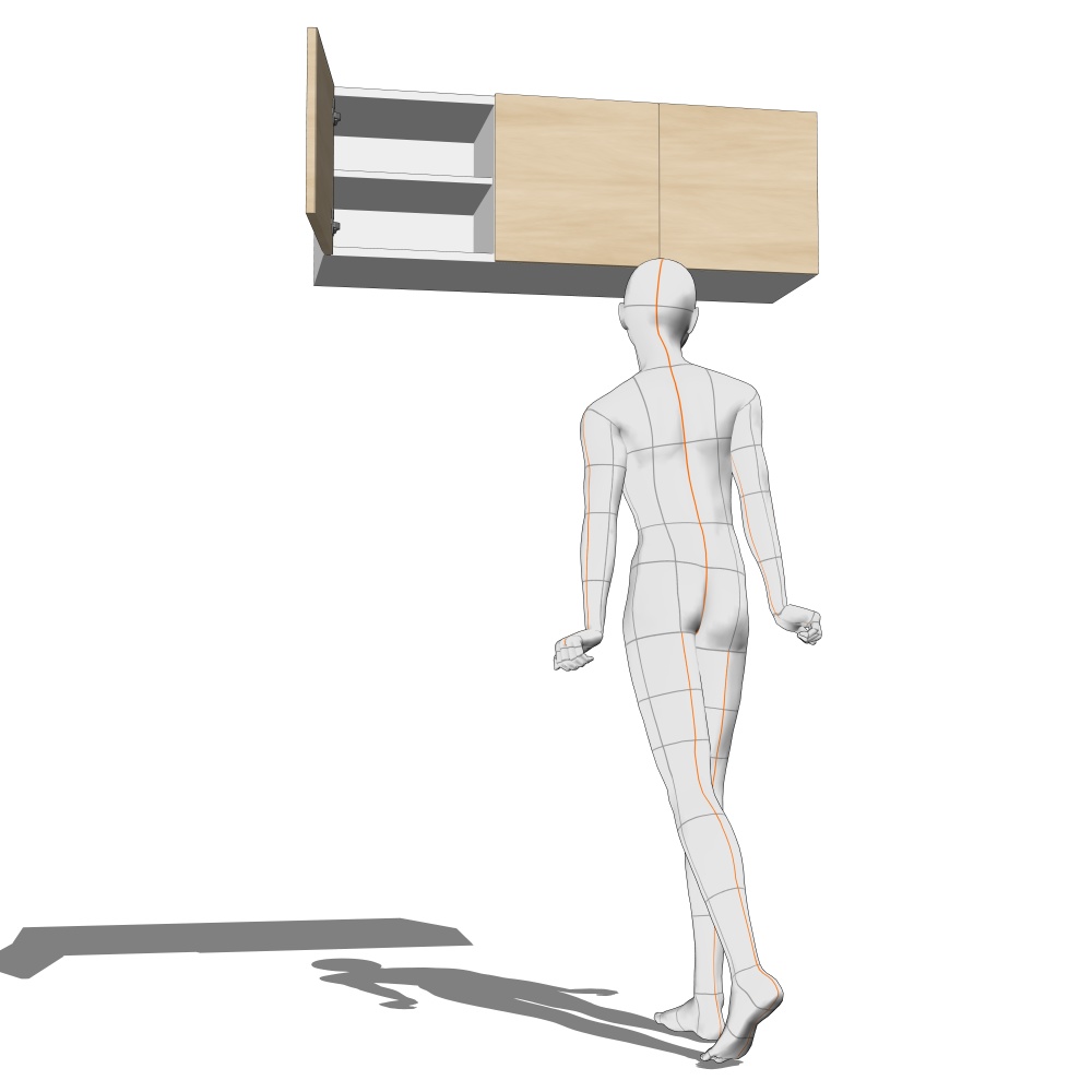 3D_キッチン収納棚【クリスタ用素材】