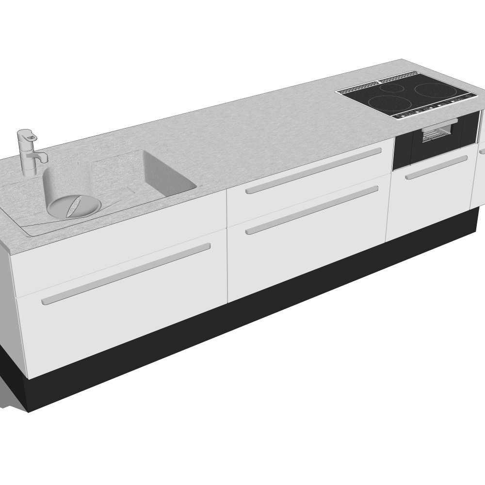 3D_システムキッチン【クリスタ用素材】