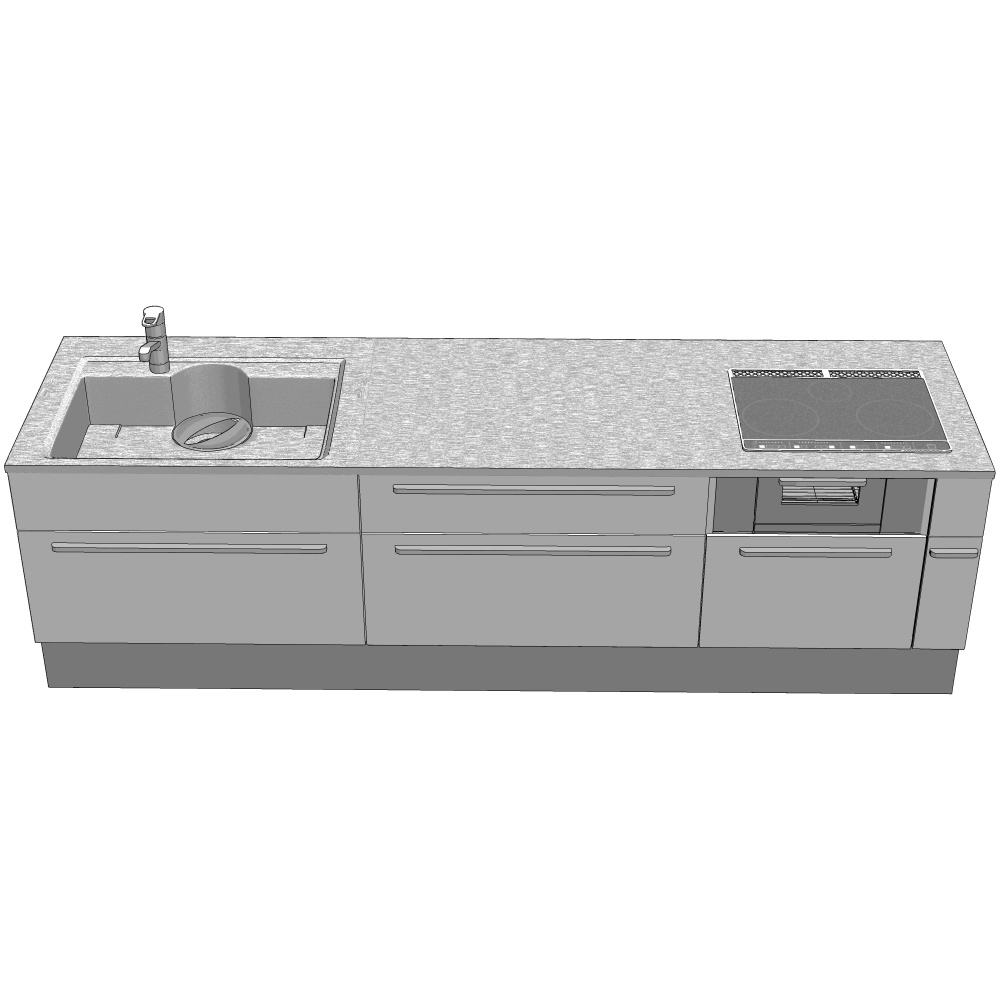 3D_システムキッチン【クリスタ用素材】