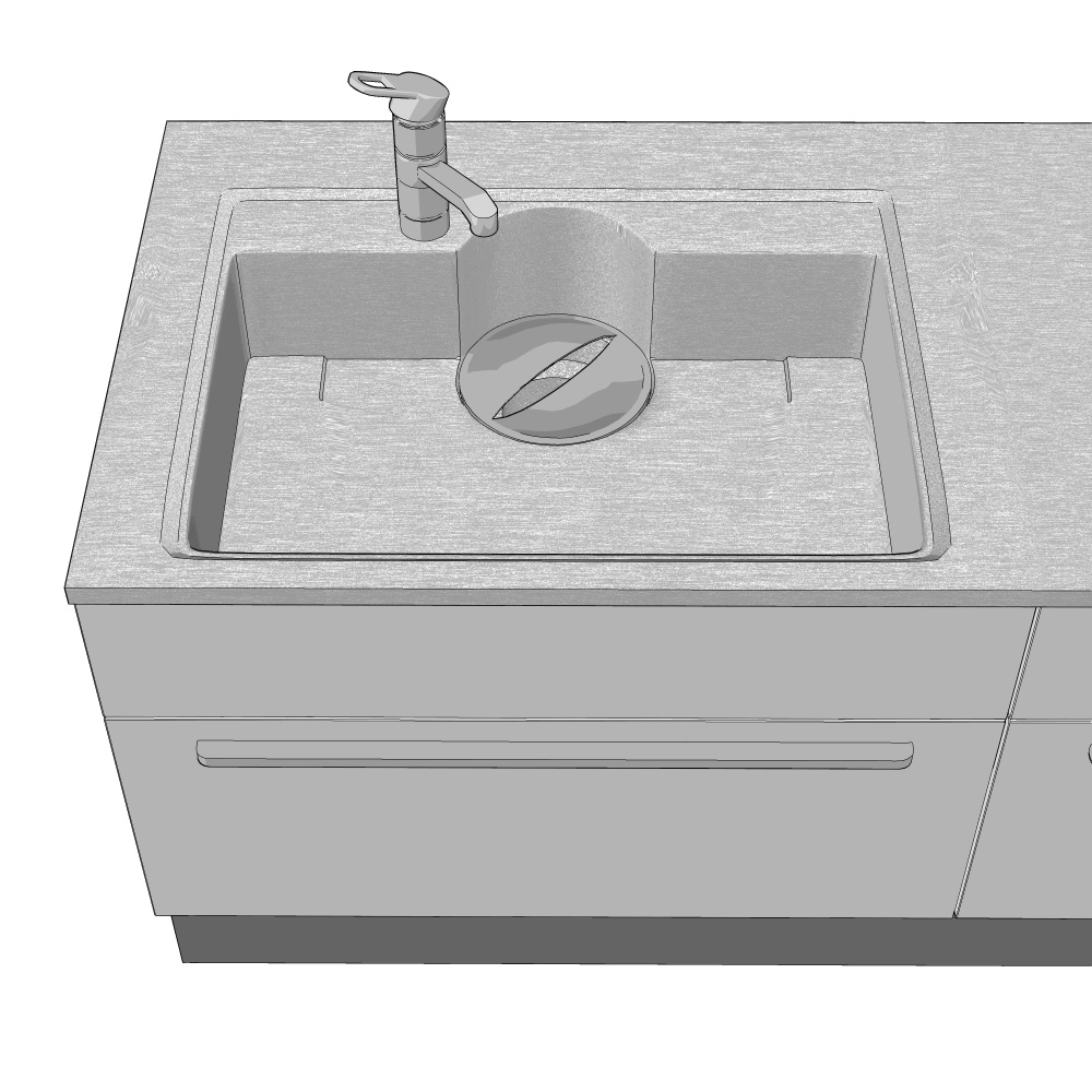3D_システムキッチン【クリスタ用素材】