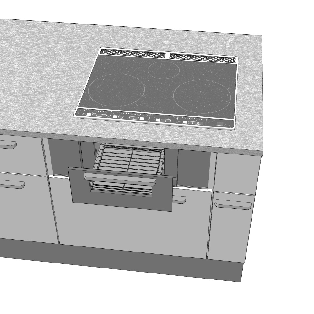 3D_システムキッチン【クリスタ用素材】
