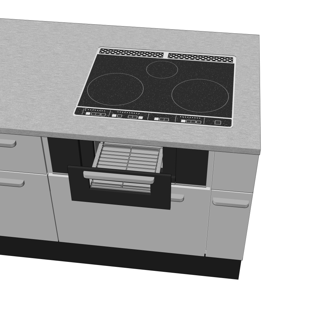 3D_システムキッチン【クリスタ用素材】