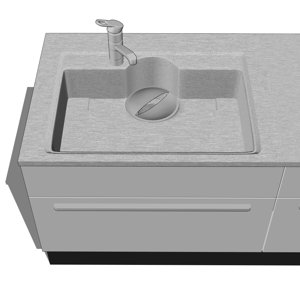 3D_システムキッチン【クリスタ用素材】