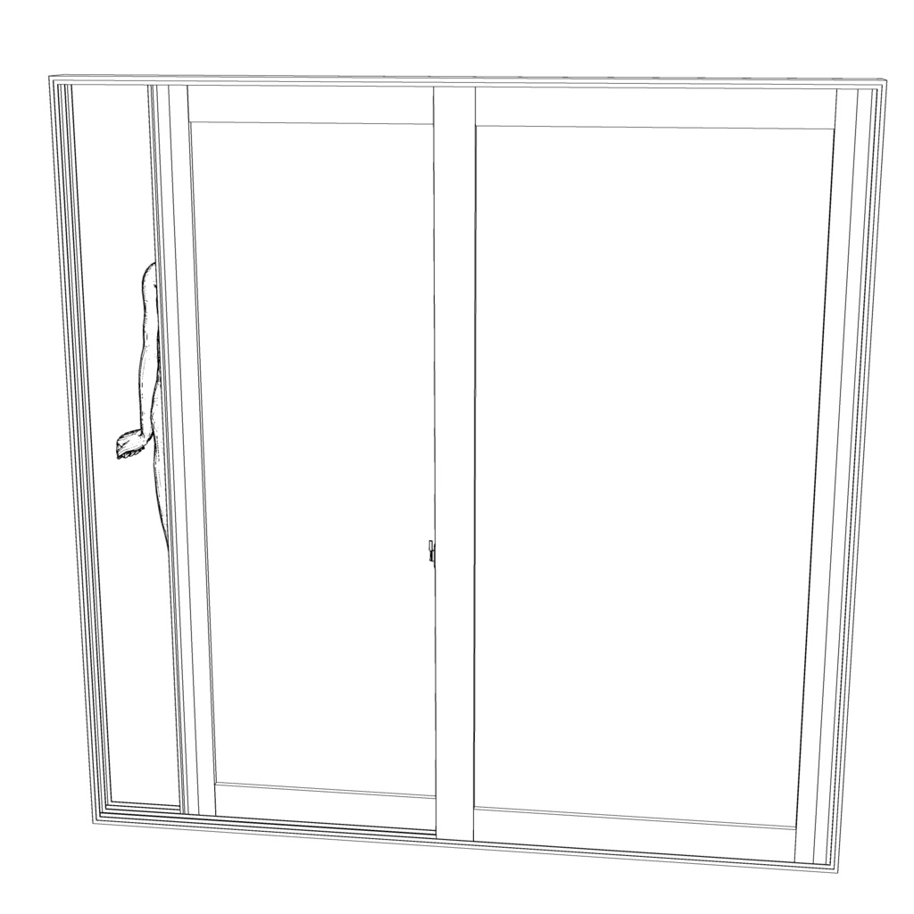 3D_スライド窓【クリスタ用素材】