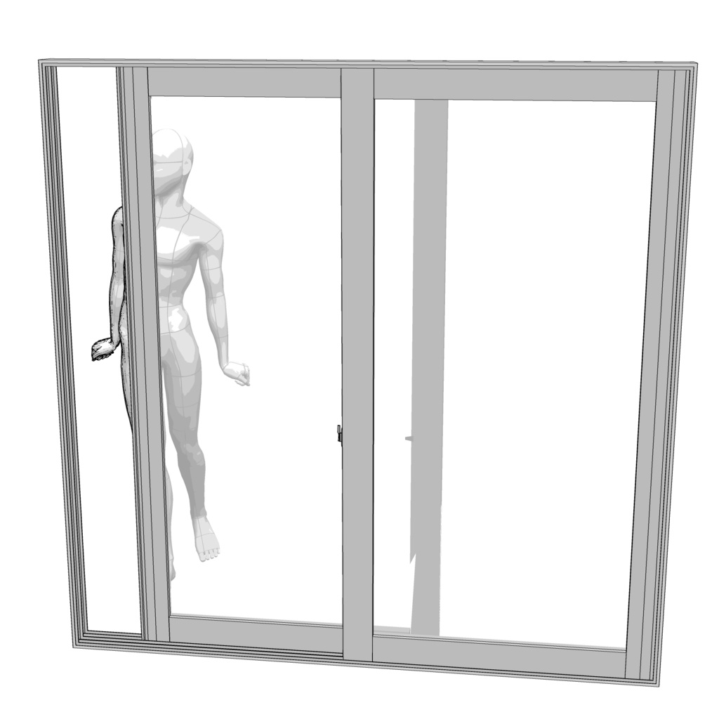 3D_スライド窓【クリスタ用素材】