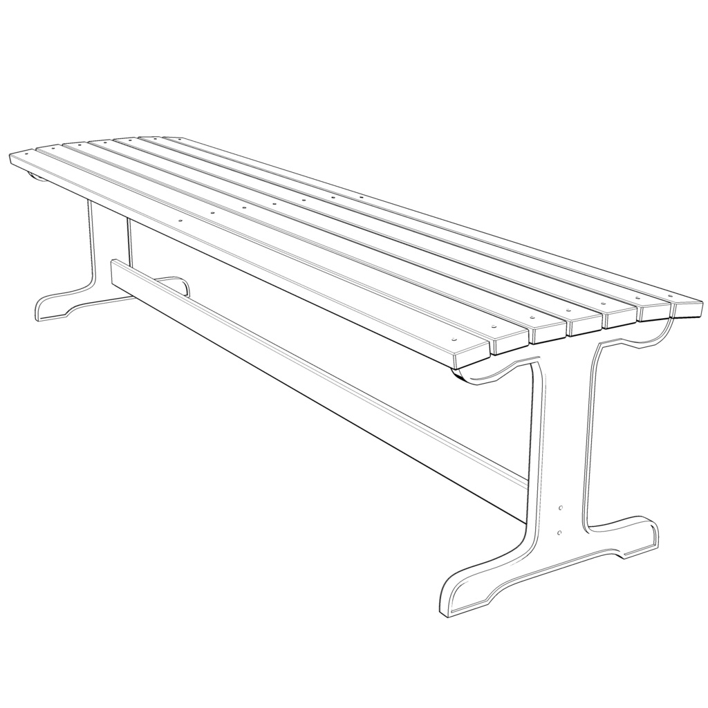 3D_公園のベンチ【クリスタ用素材】