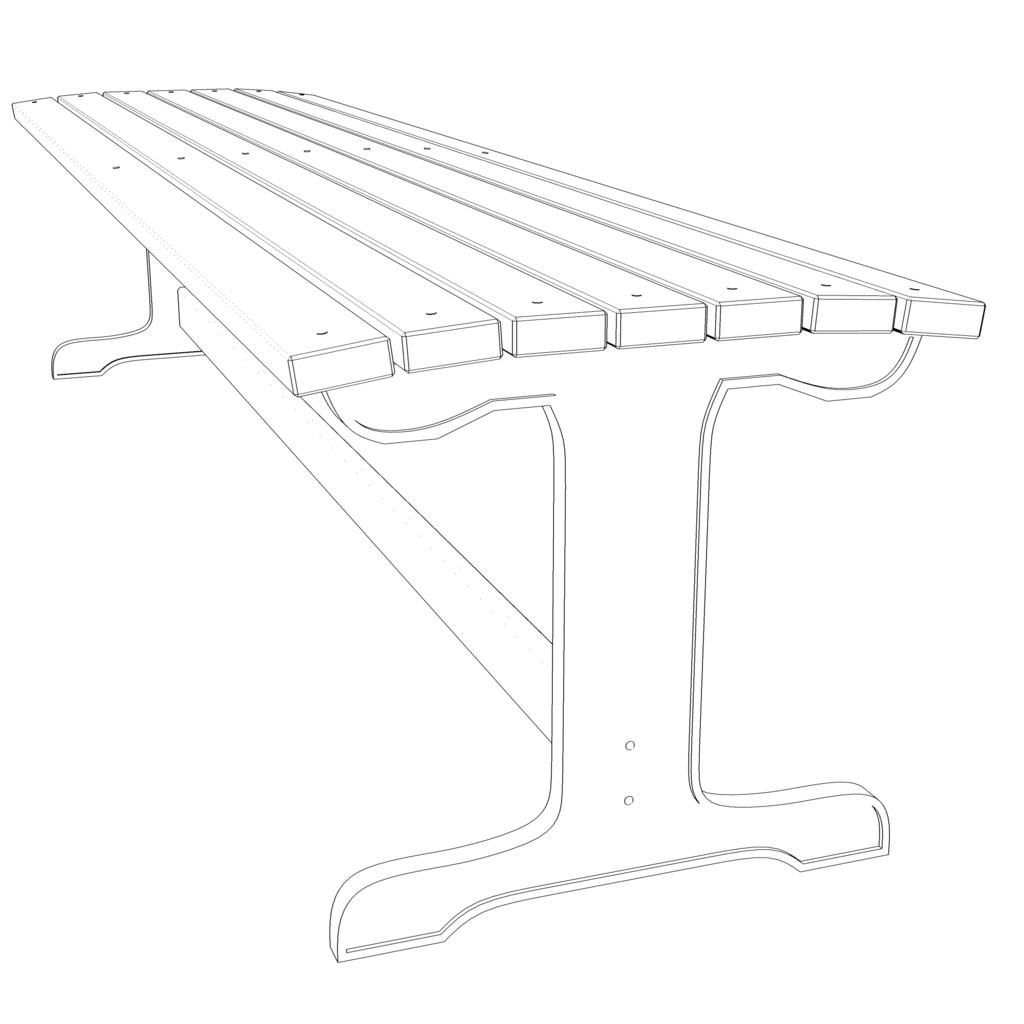 3D_公園のベンチ【クリスタ用素材】