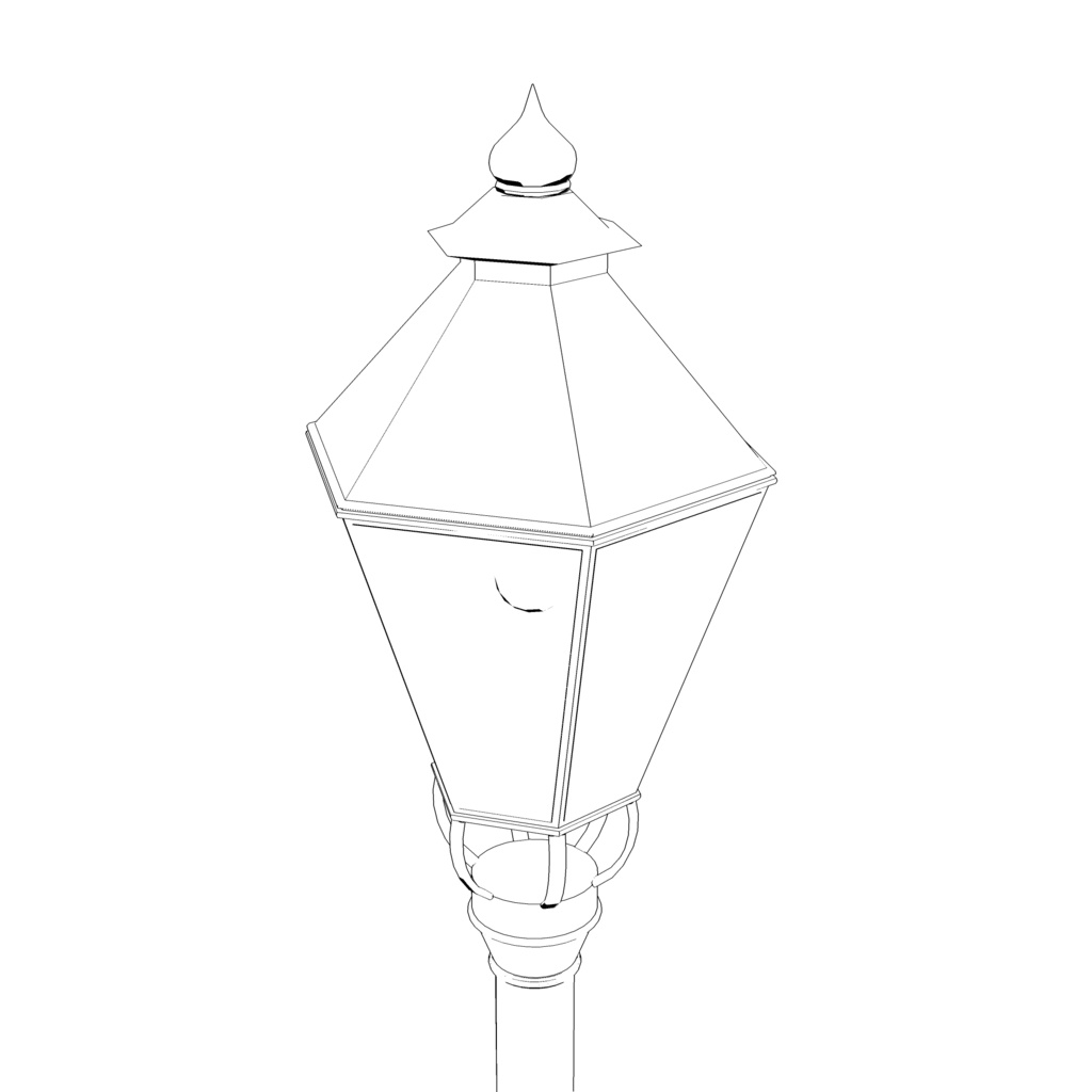 3D_街灯【クリスタ用素材】