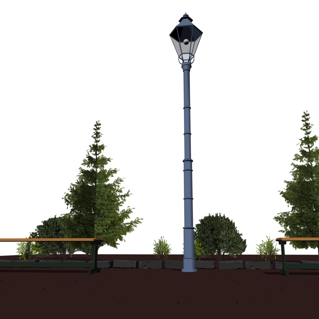 3D_公園のベンチ【クリスタ用素材】