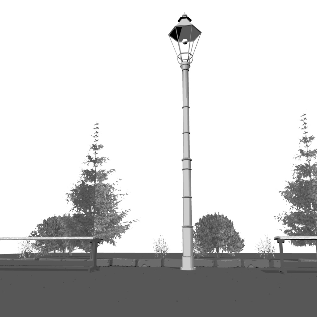 3D_公園のベンチ【クリスタ用素材】