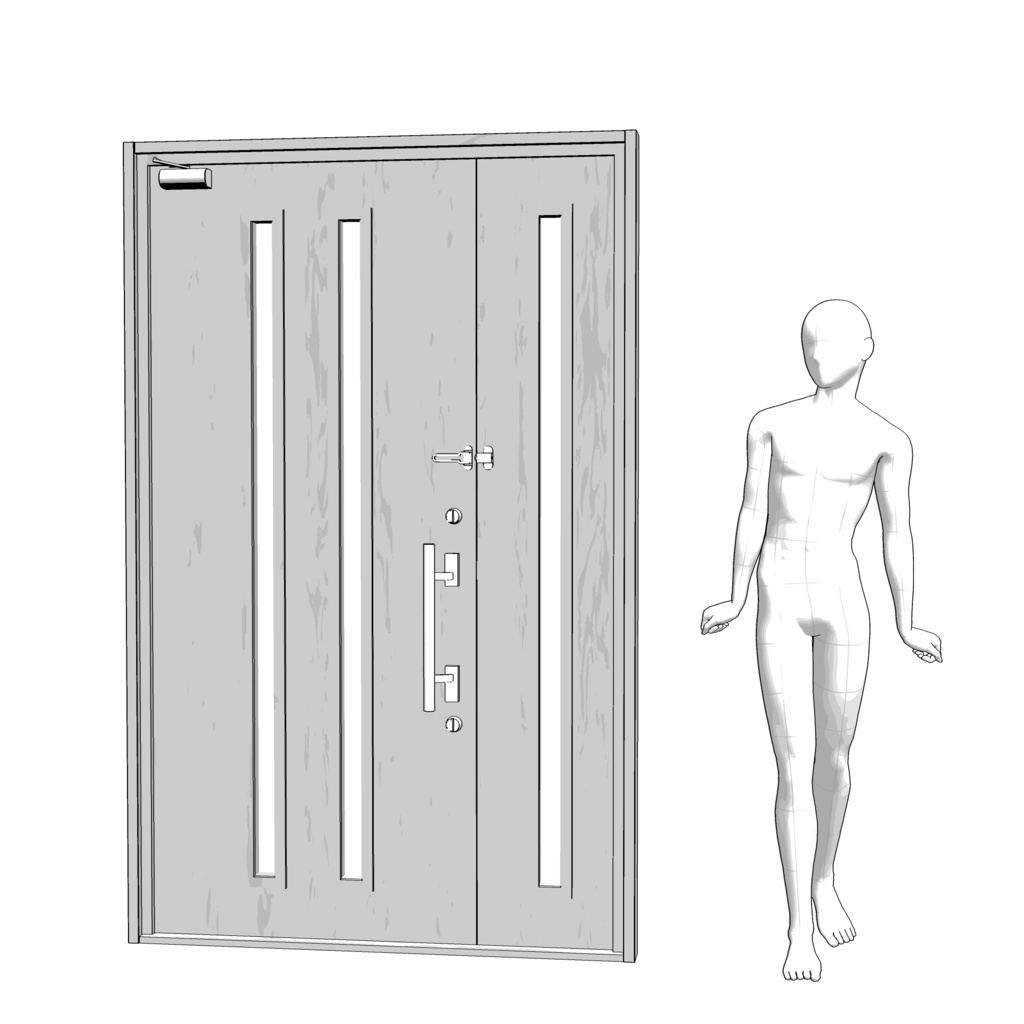 3D_玄関ドア【クリスタ用素材】