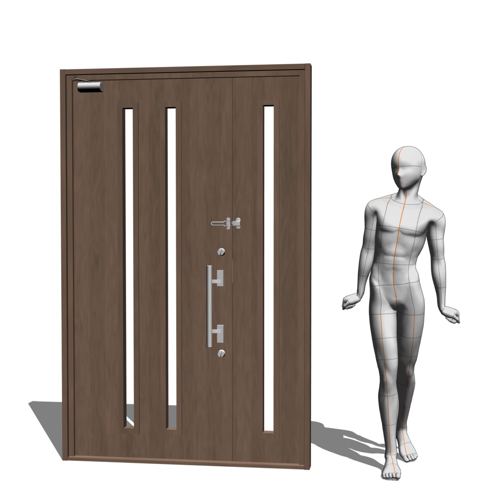 3D_玄関ドア【クリスタ用素材】